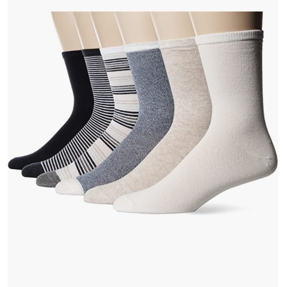 Essentials Women's Casual Sailor Socks, Pack of 6